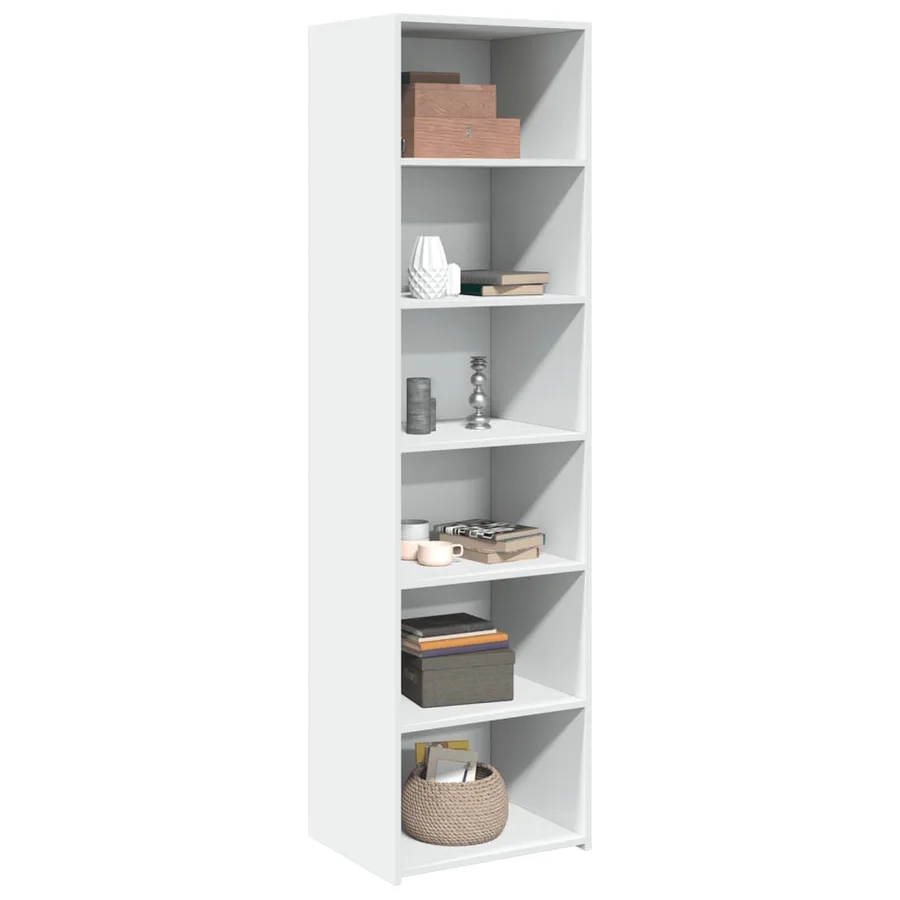 Buffet haut blanc 50x41x185 cm bois d'ingénierie - 3
