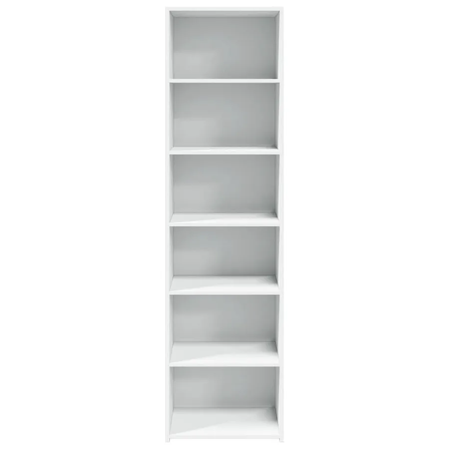 Buffet haut blanc 50x41x185 cm bois d'ingénierie - 4