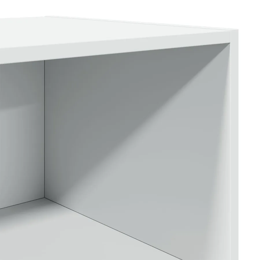 Buffet haut blanc 50x41x185 cm bois d'ingénierie - 7