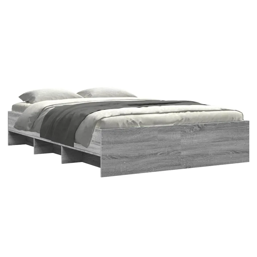 Cadre de lit sans matelas sonoma gris 140x200 cm - 3