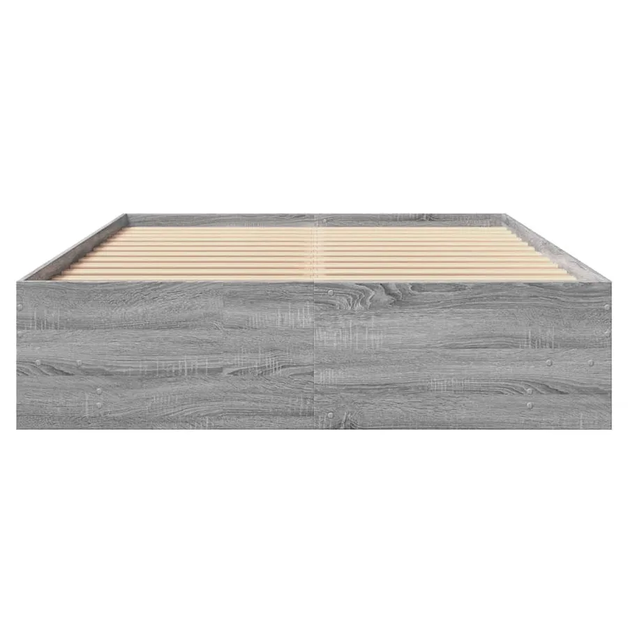 Cadre de lit sans matelas sonoma gris 140x200 cm - 5