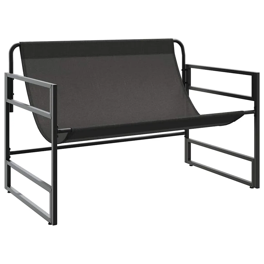 Banc de jardin avec coussin taupe 113 cm acier - 5
