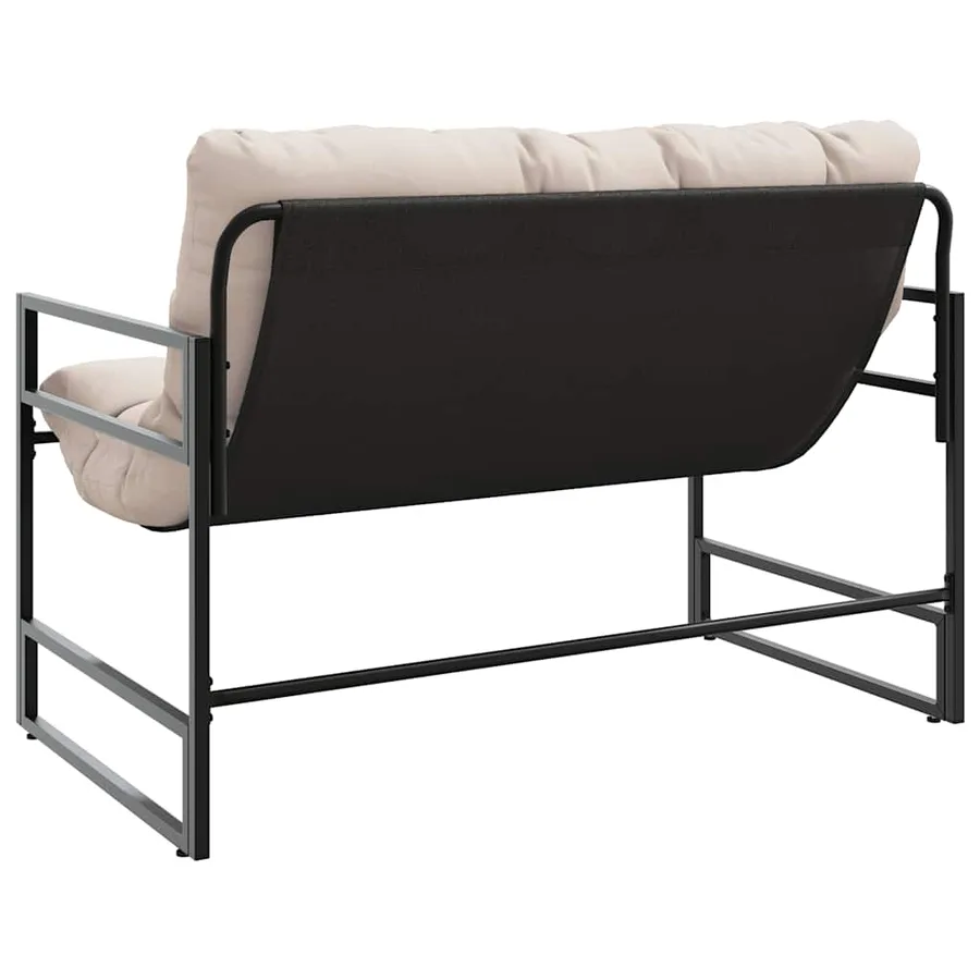 Banc de jardin avec coussin taupe 113 cm acier - 7