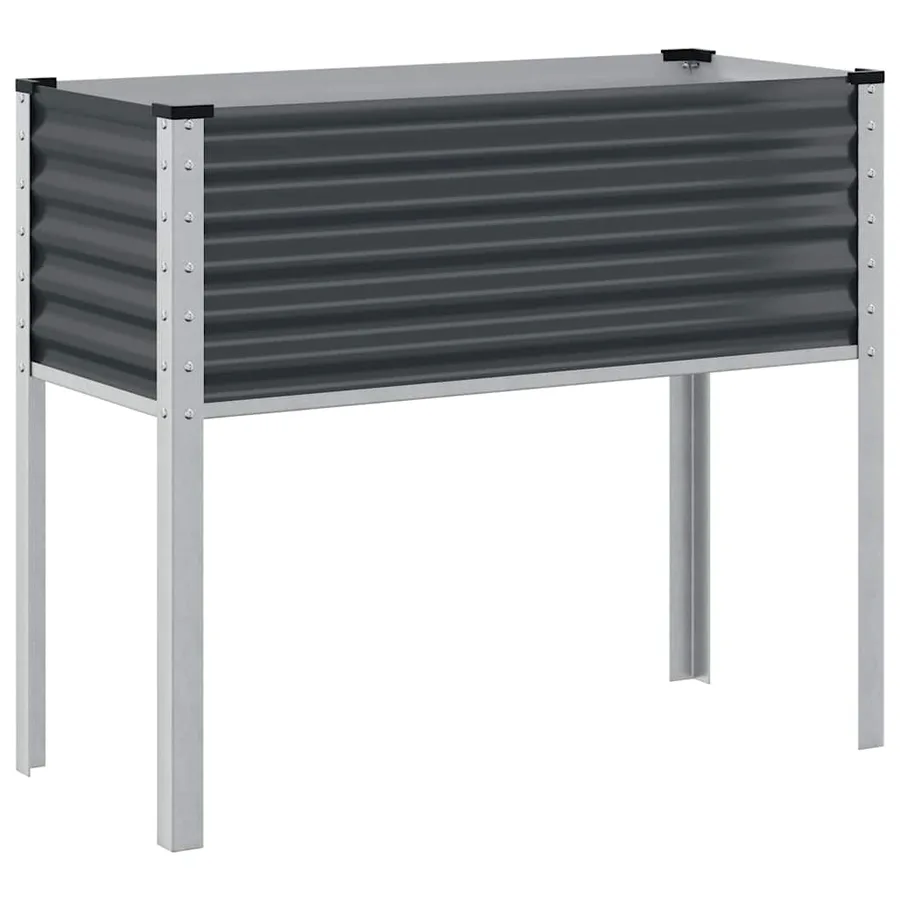 Jardinière de jardin Anthracite 100x45x90 cm Acier - 2