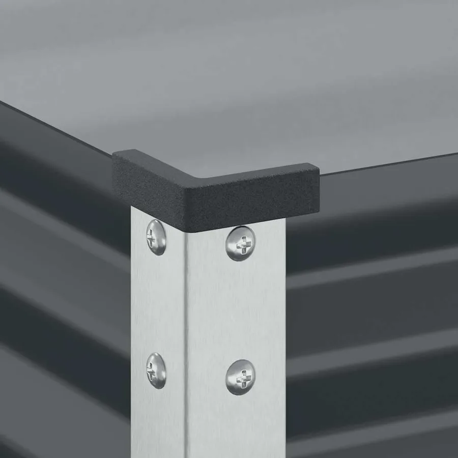Jardinière de jardin Anthracite 100x45x90 cm Acier - 7
