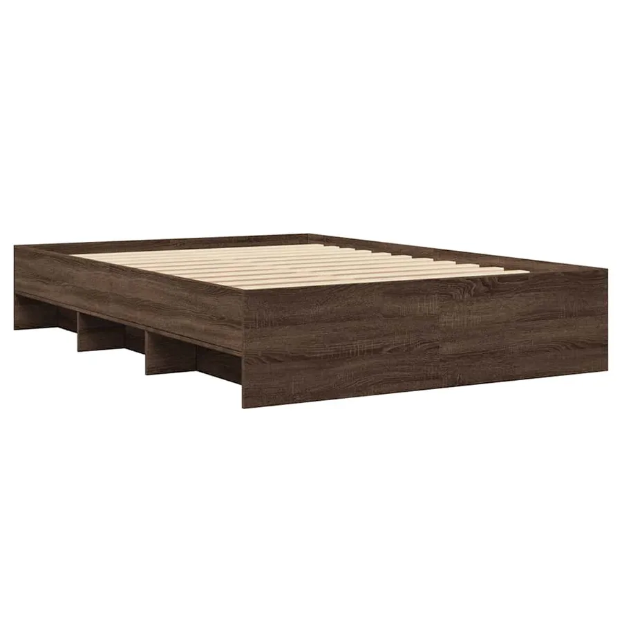 Cadre de lit sans matelas chêne marron 120x200 cm - 4