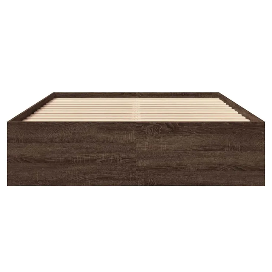 Cadre de lit sans matelas chêne marron 120x200 cm - 5