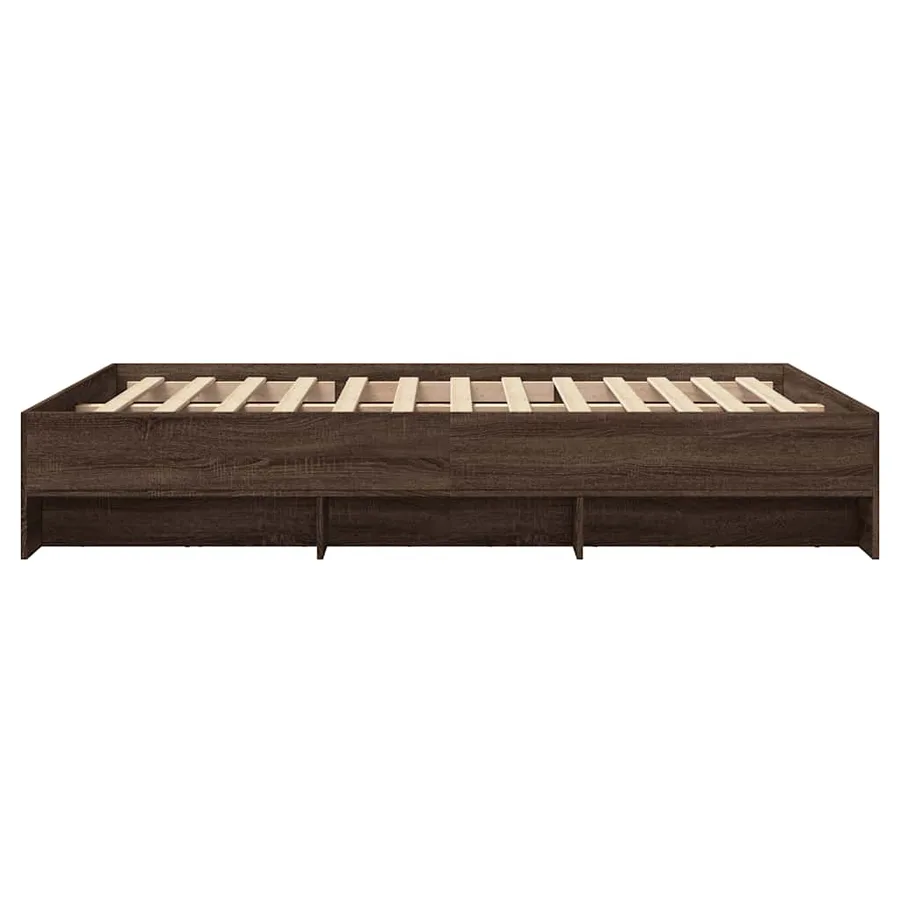 Cadre de lit sans matelas chêne marron 120x200 cm - 6