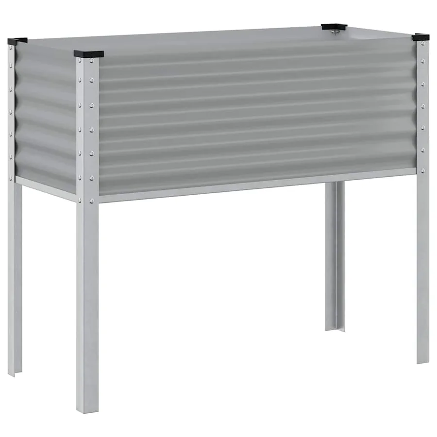 Jardinière gris 100x45x90 cm acier - 2