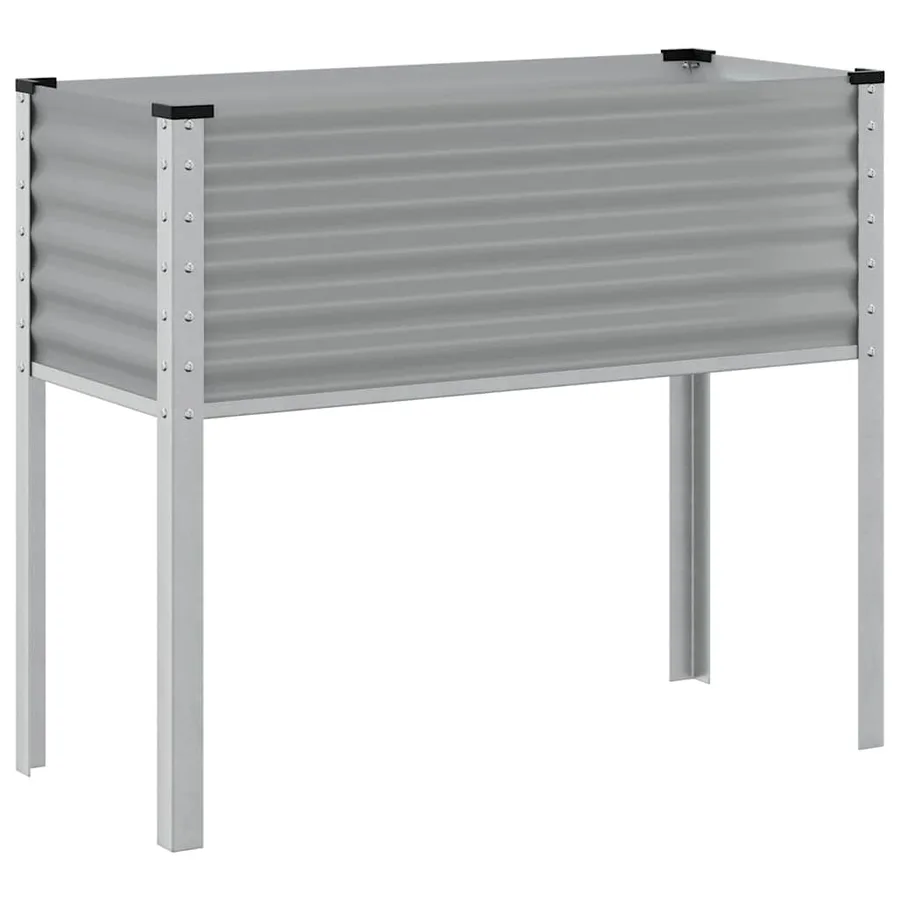 Jardinière gris 100x45x90 cm acier - 6