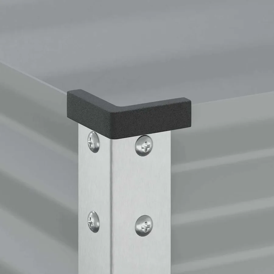 Jardinière gris 100x45x90 cm acier - 7