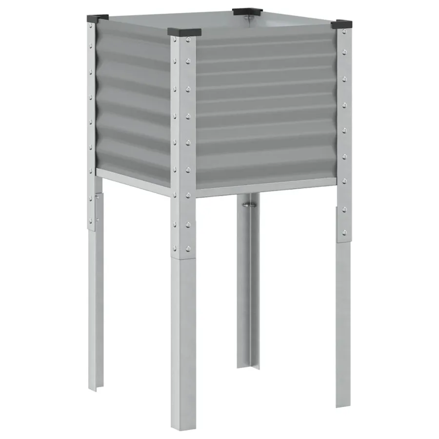 Jardinière gris 45x45x88 cm acier - 2
