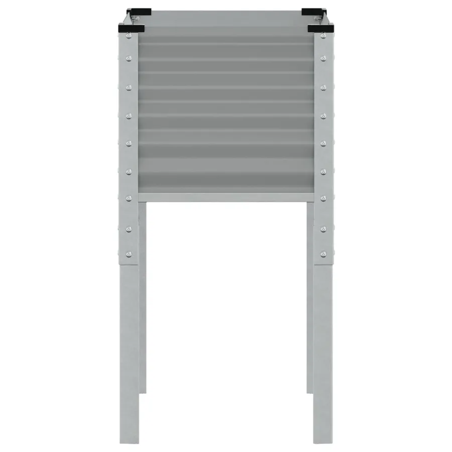 Jardinière gris 45x45x88 cm acier - 4