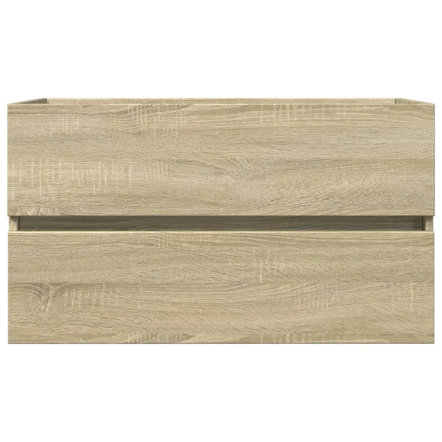 Ensemble de meubles de bain 2pcs céramique et bois d'ingénierie - 5