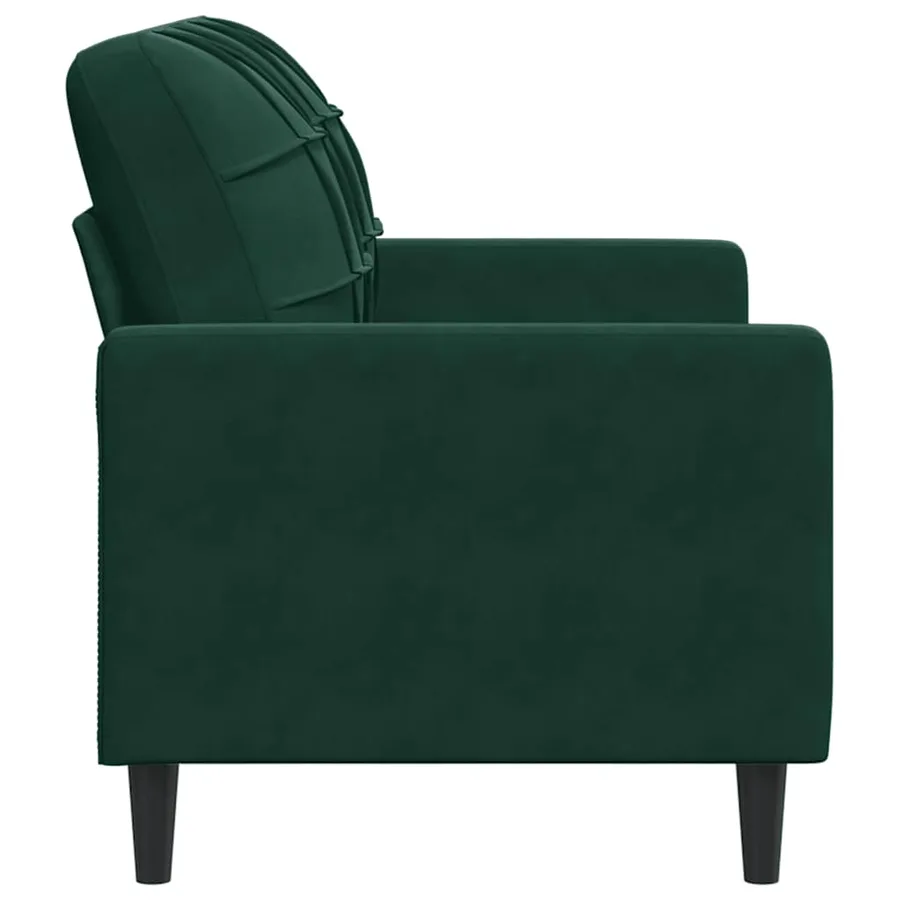 Canapé à 2 places Vert foncé 120 cm Velours - 5