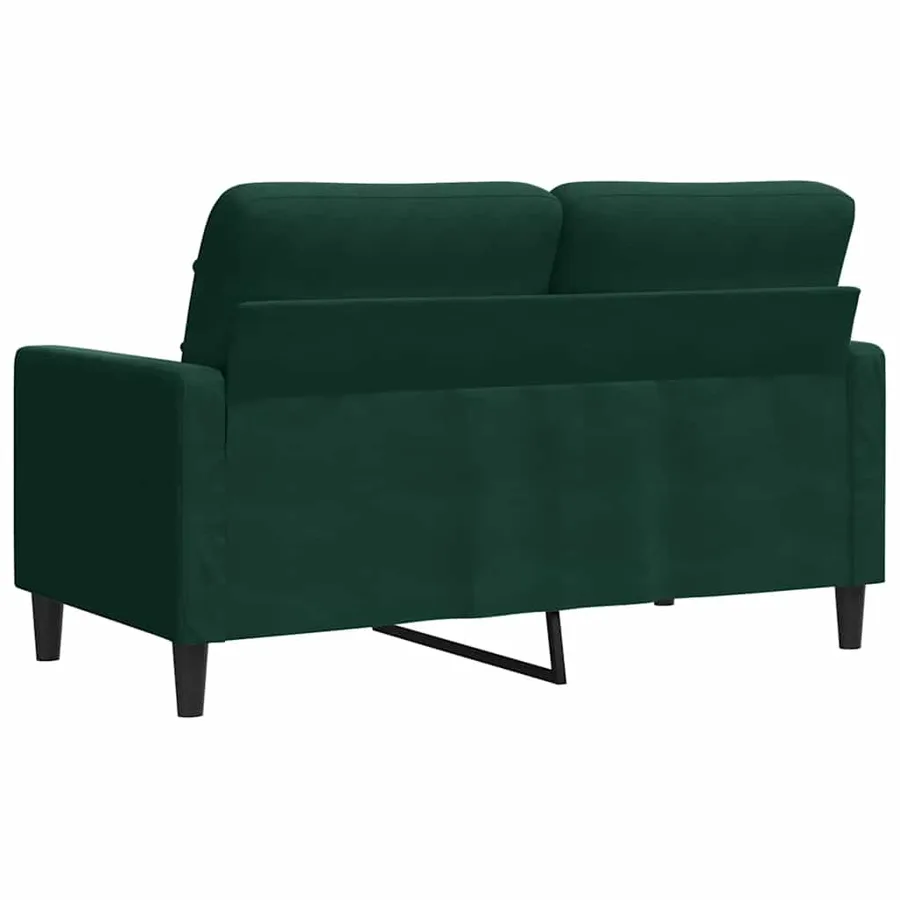 Canapé à 2 places Vert foncé 120 cm Velours - 6
