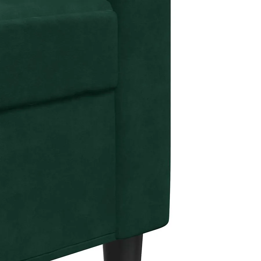 Canapé à 2 places Vert foncé 120 cm Velours - 7