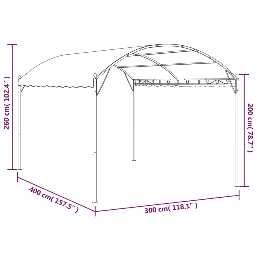 Gazebo Fabric Cream - 6