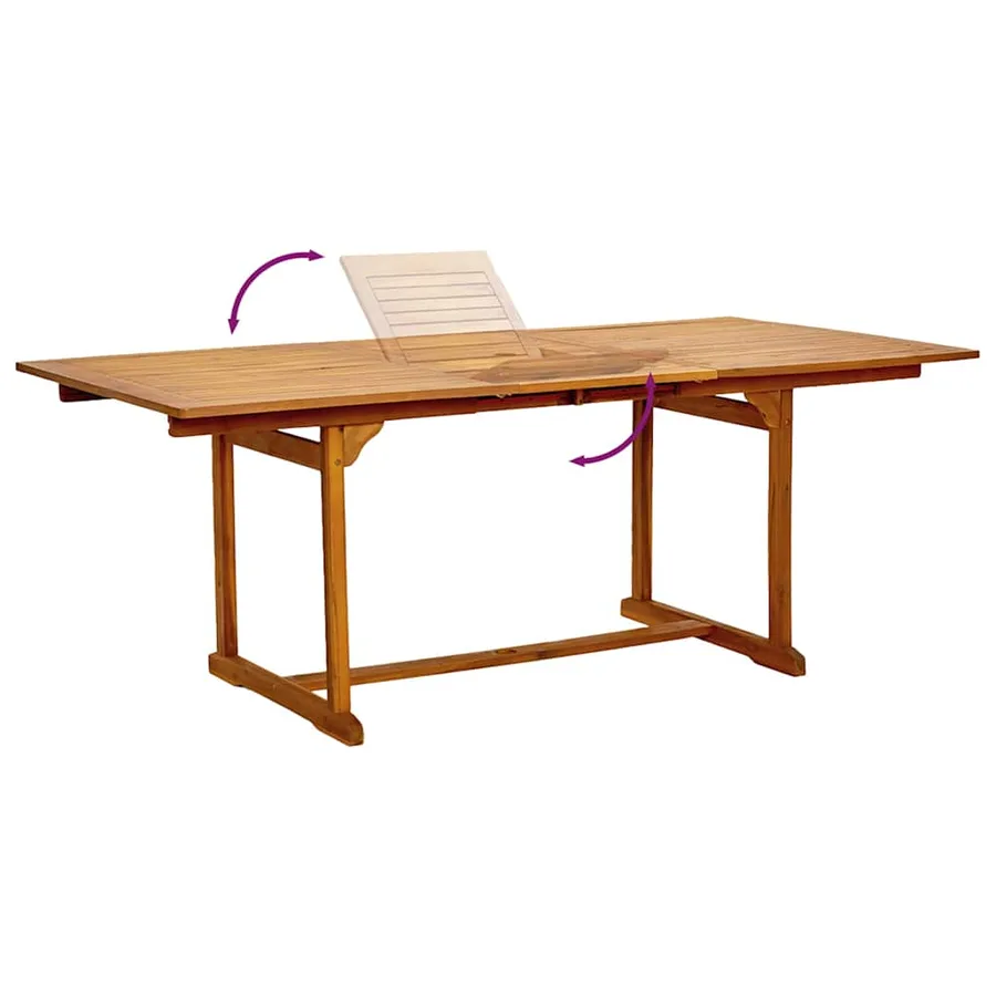 Ensemble à manger de jardin 5pcs bois d'acacia solide textilène - 8