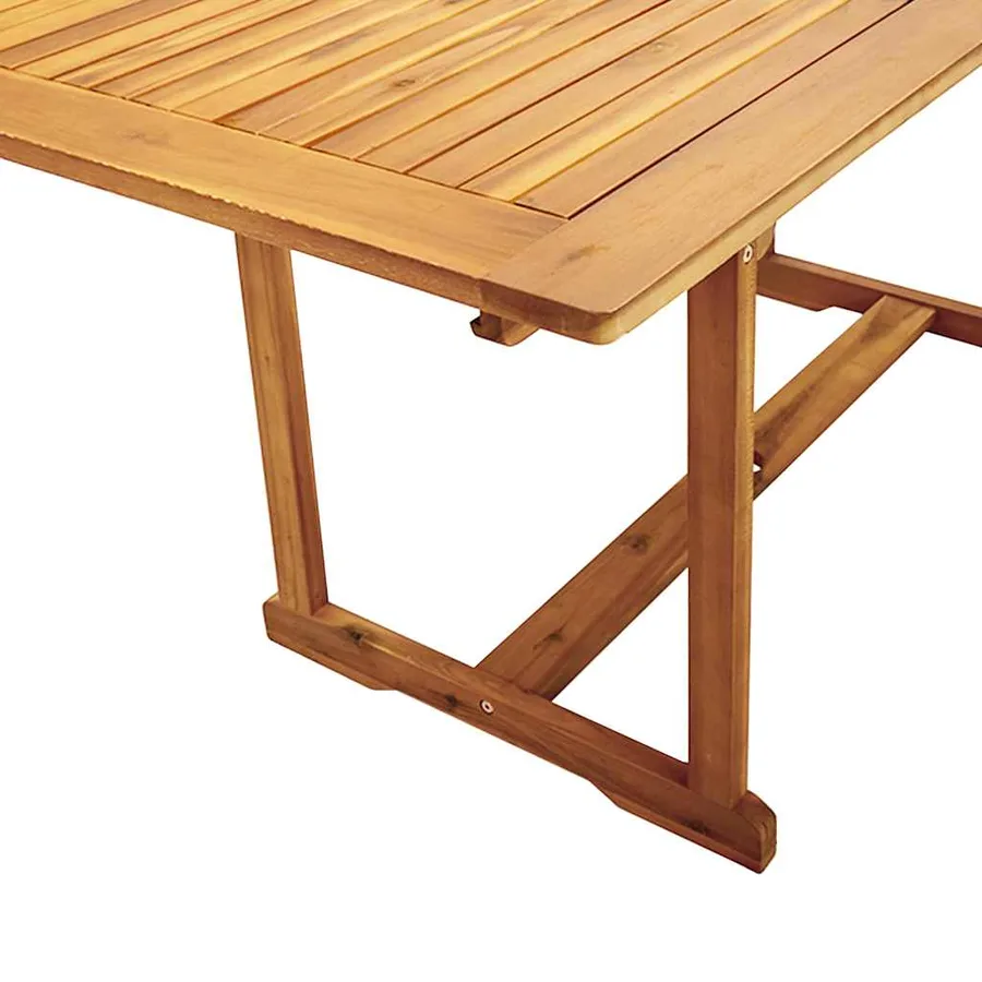 Ensemble à manger de jardin 5pcs bois d'acacia solide textilène - 11