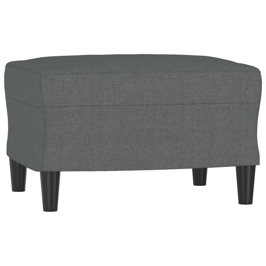 Fauteuil avec repose-pied Gris foncé 60 cm Tissu - 5