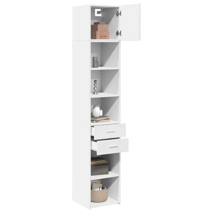 Armoire de rangement mince blanc 40x42,5x225 cm - 3