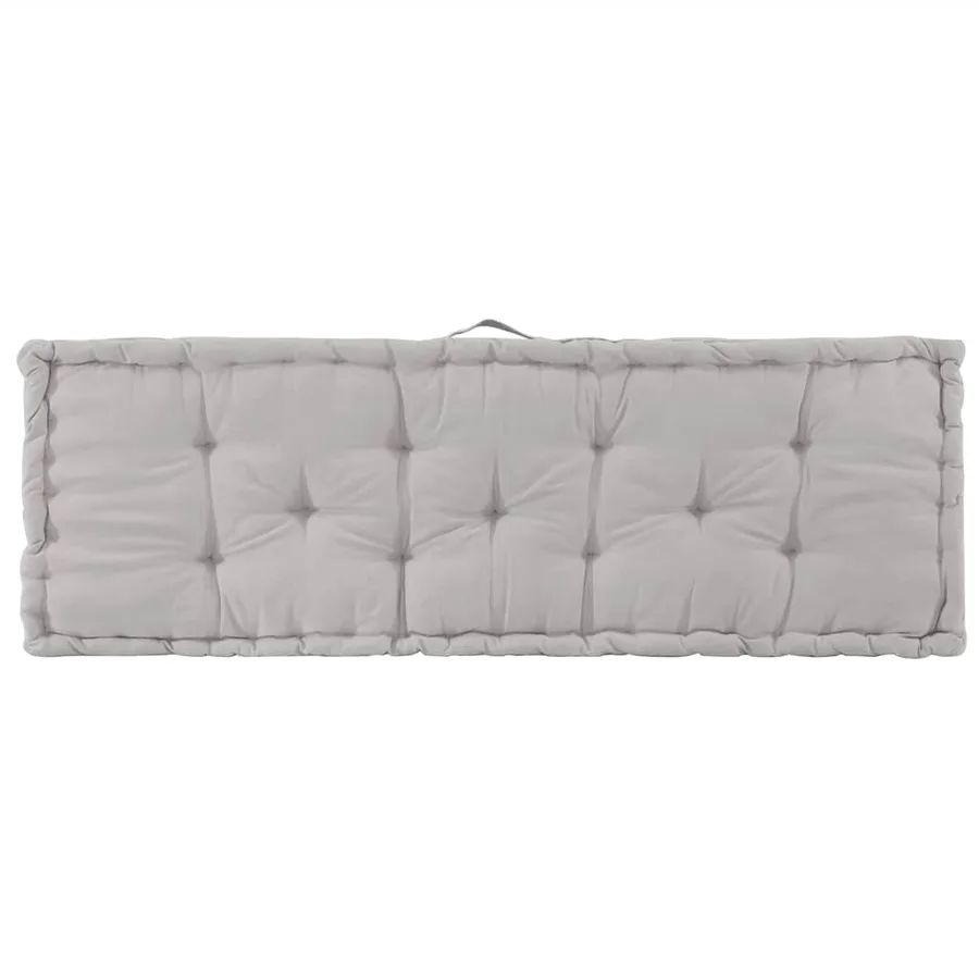 Coussin de plancher de palette Coton 120x40x7 cm Gris - 6