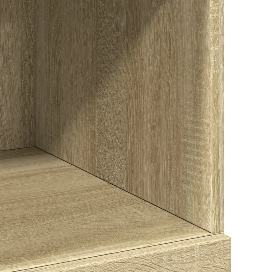 Buffet haut chêne sonoma 80x42,5x124 cm bois d'ingénierie - 8