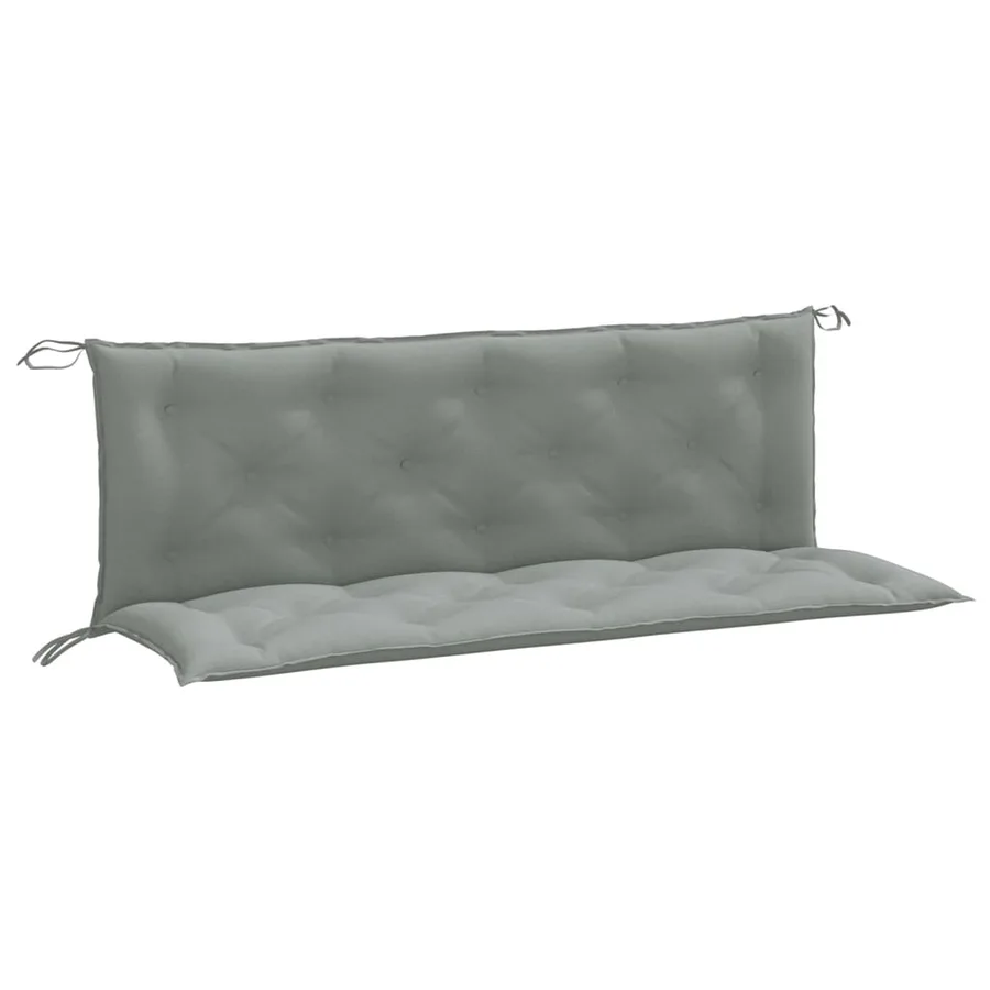 Coussins de banc de jardin lot de 2 gris clair mélangé tissu - 2