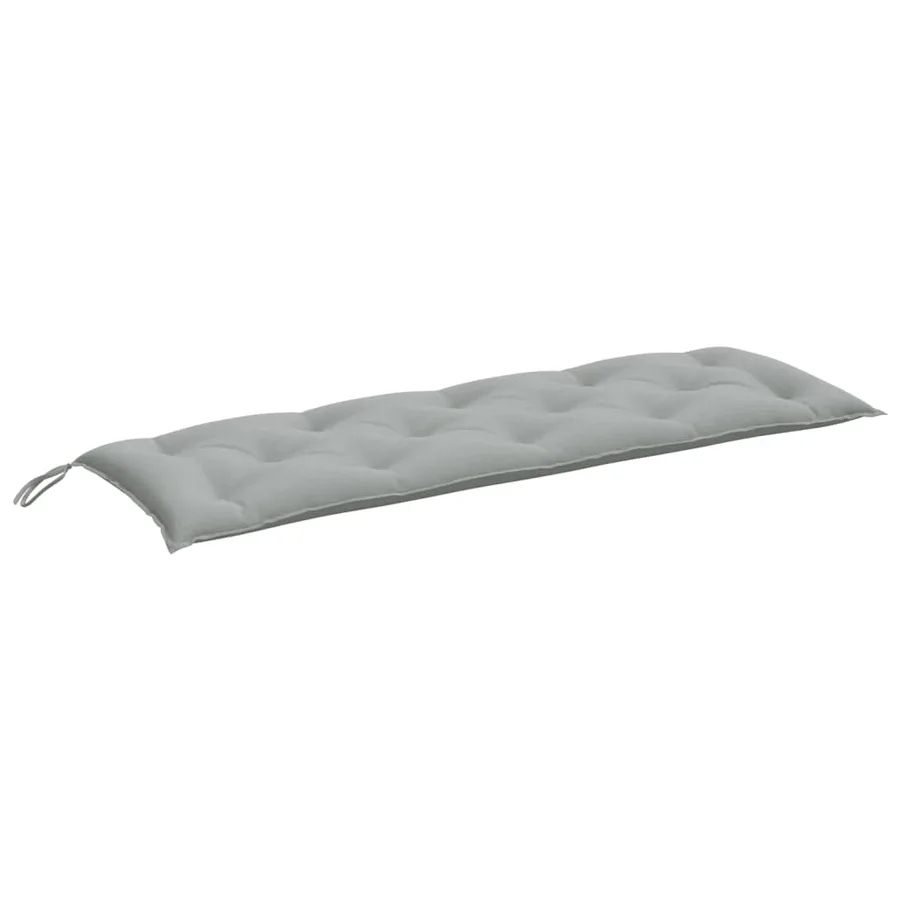 Coussins de banc de jardin lot de 2 gris clair mélangé tissu - 5
