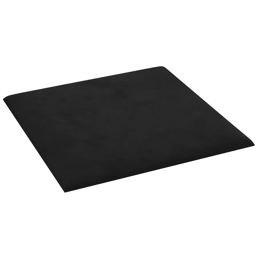 Tête de lit murale 12 pcs Noir Velours - 3