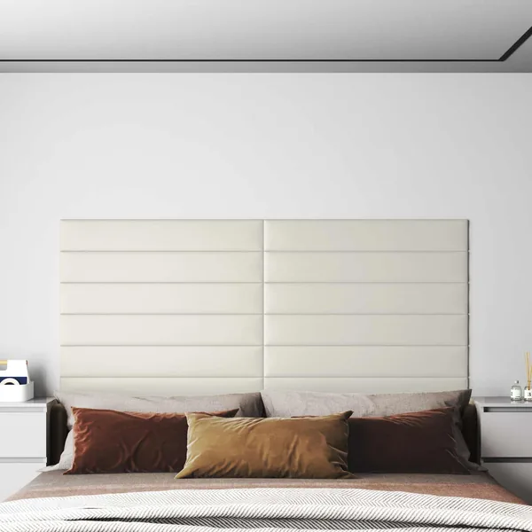 Tête de lit murale 12 pcs Crème Velours