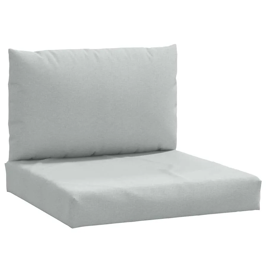 Coussins de palette lot de 2 gris clair mélangé tissu - 2