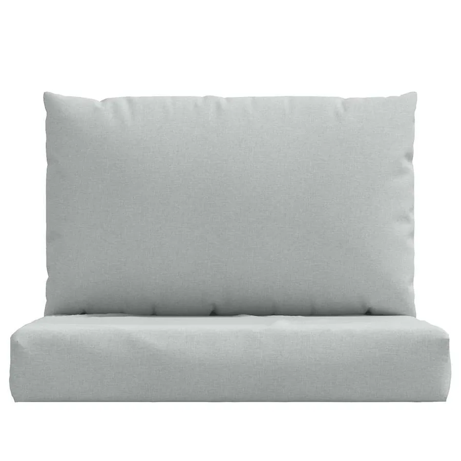 Coussins de palette lot de 2 gris clair mélangé tissu - 4