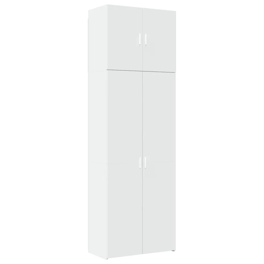 Buffet haut blanc 80x42,5x249 cm bois d'ingénierie - 2