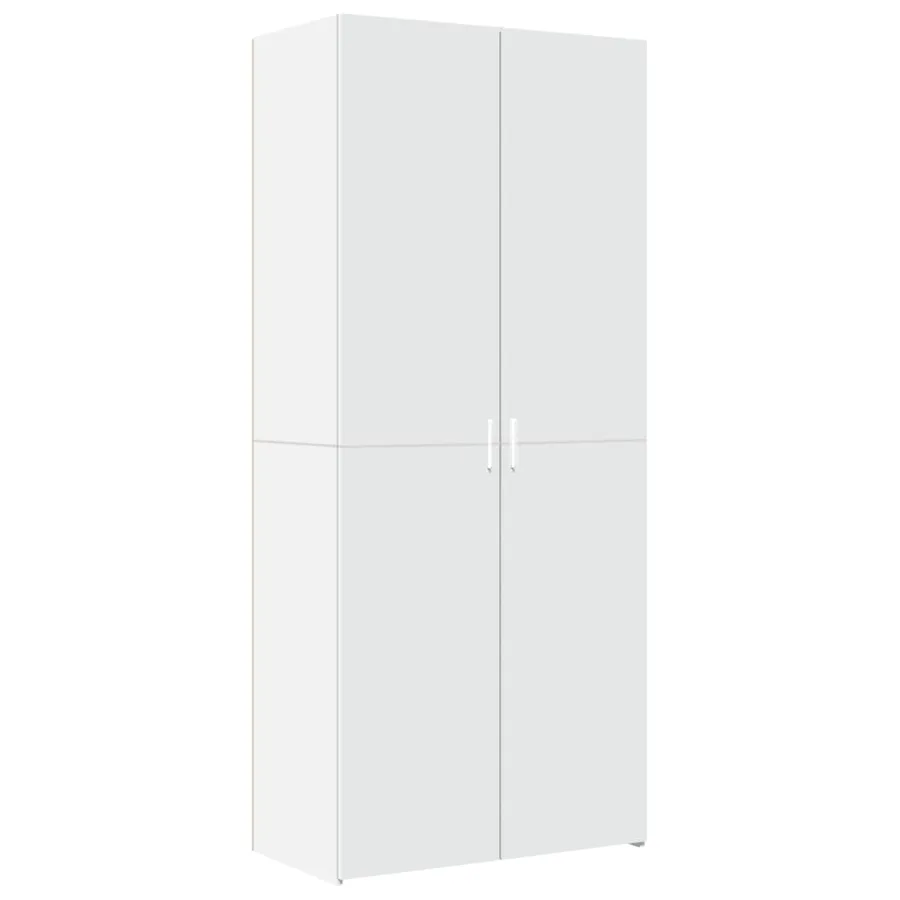 Buffet haut blanc 80x42,5x249 cm bois d'ingénierie - 4