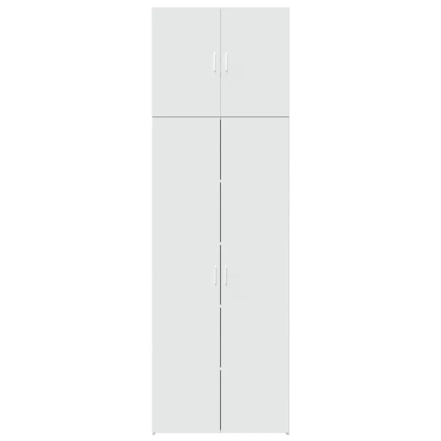 Buffet haut blanc 80x42,5x249 cm bois d'ingénierie - 5