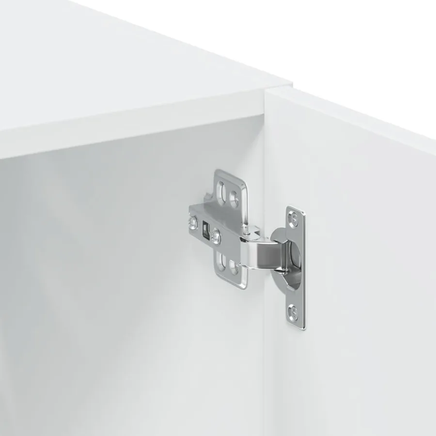 Buffet haut blanc 80x42,5x249 cm bois d'ingénierie - 9
