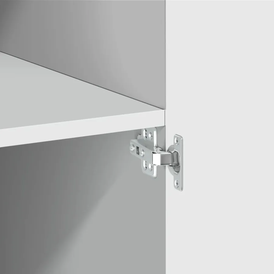 Buffet haut blanc 80x42,5x185 cm bois d'ingénierie - 6