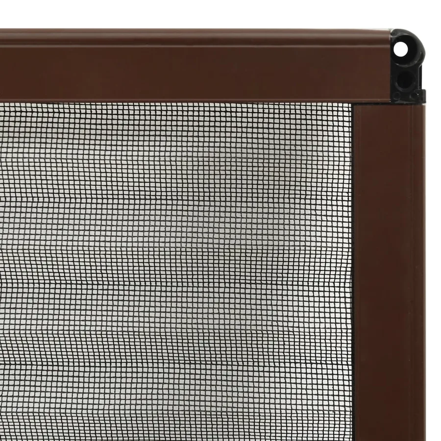 Moustiquaire plissée pour fenêtre Aluminium Marron 80x120 cm - 6