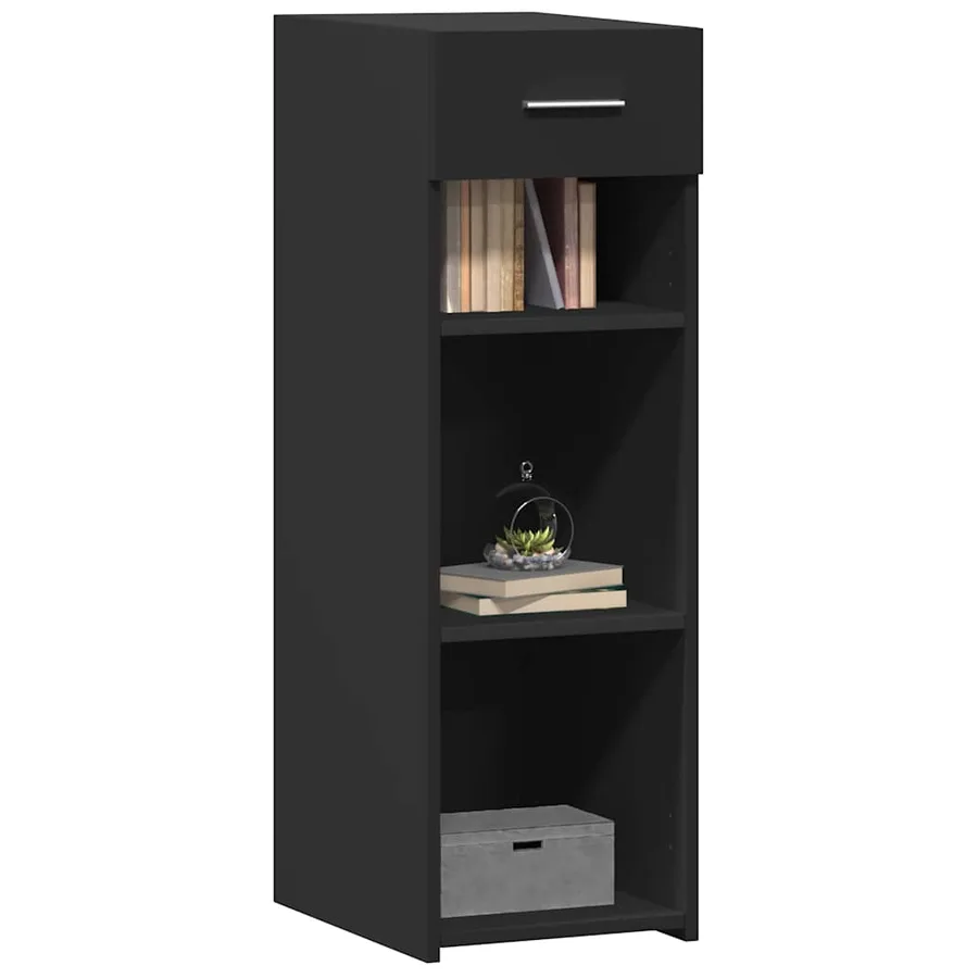 Buffet noir 30x42,5x93 cm bois d'ingénierie - 3