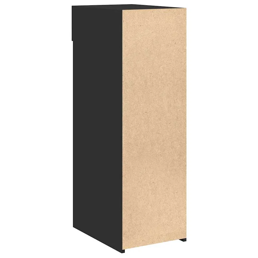 Buffet noir 30x42,5x93 cm bois d'ingénierie - 6