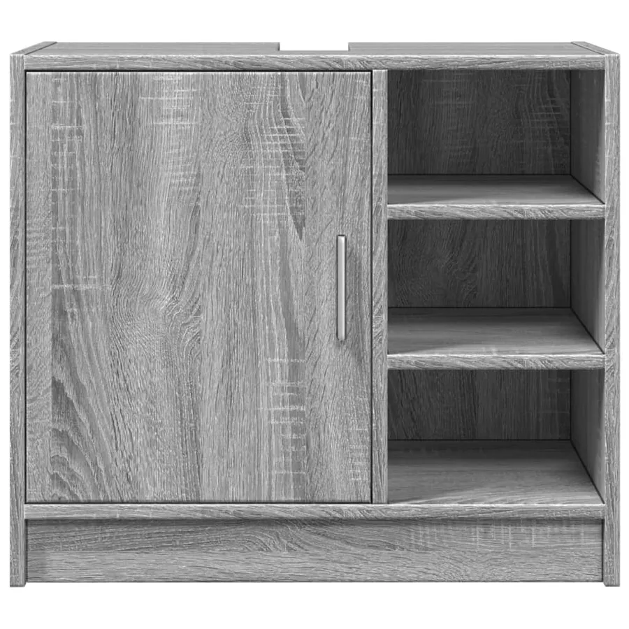 Armoire d'évier sonoma gris 63x29x55 cm bois d'ingénierie - 4