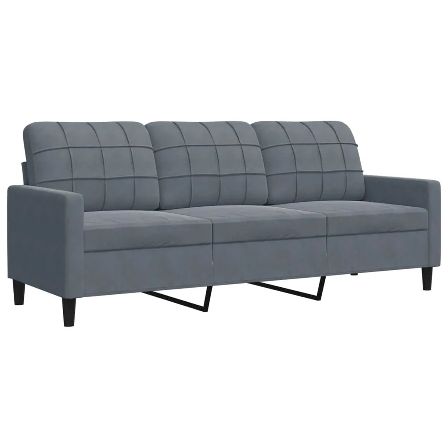 Ensemble de canapés 4 pcs avec coussins et traversins velours - 4