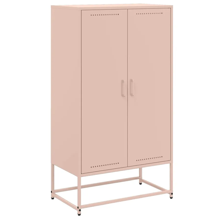Buffet haut rose 68,5x38,5x123,5 cm acier - 2