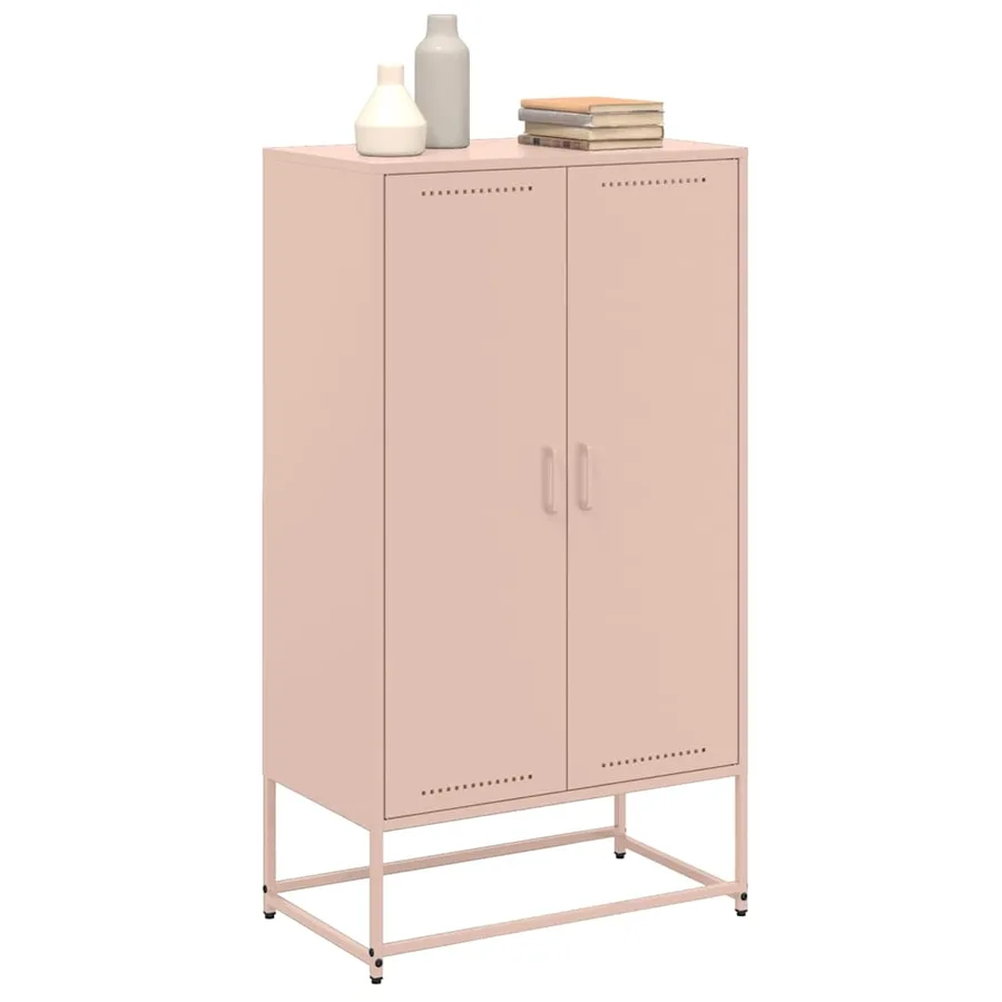Buffet haut rose 68,5x38,5x123,5 cm acier - 4