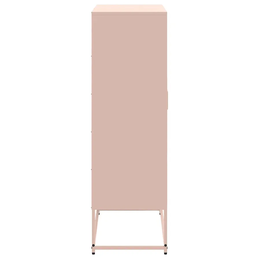 Buffet haut rose 68,5x38,5x123,5 cm acier - 7