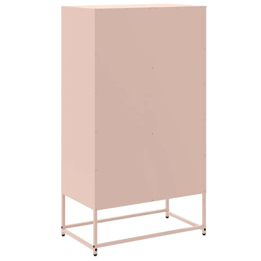 Buffet haut rose 68,5x38,5x123,5 cm acier - 8