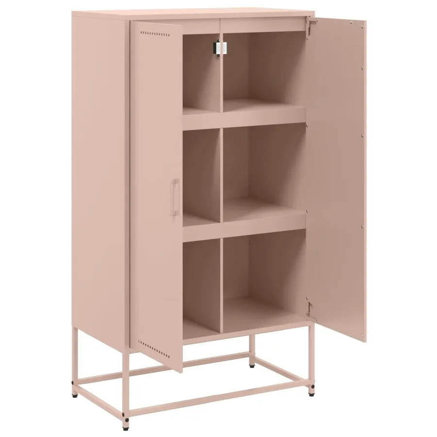 Buffet haut rose 68,5x38,5x123,5 cm acier - 9