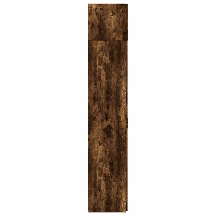 Armoire de rangement chêne fumé 70x42,5x225cm bois d'ingénierie - 7